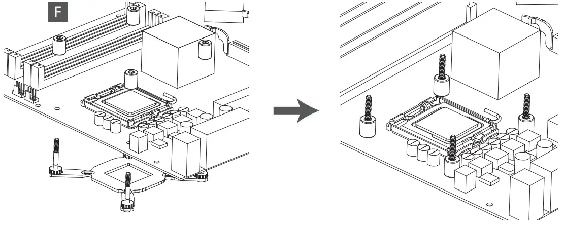 ENERMAX ELC-AQFA360-SQA Addressable RGB AIO Cooler - Intel Installation 4