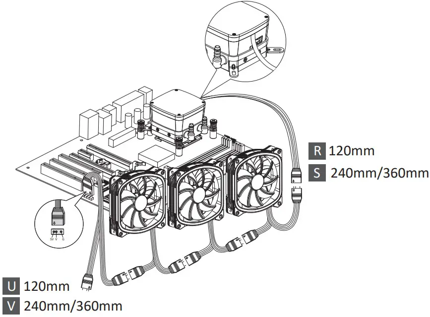 ENERMAX ELC-AQFA360-SQA Addressable RGB AIO Cooler - Motherboard Sync