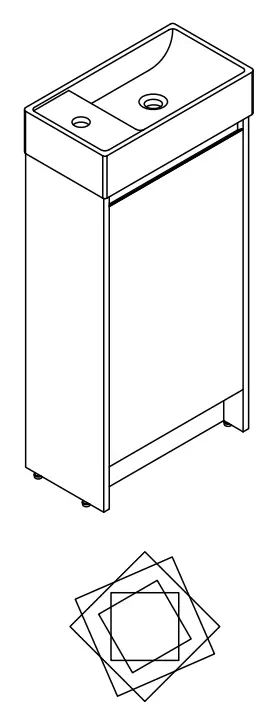 EPOWP C03418 Freestanding Bath Vanity.