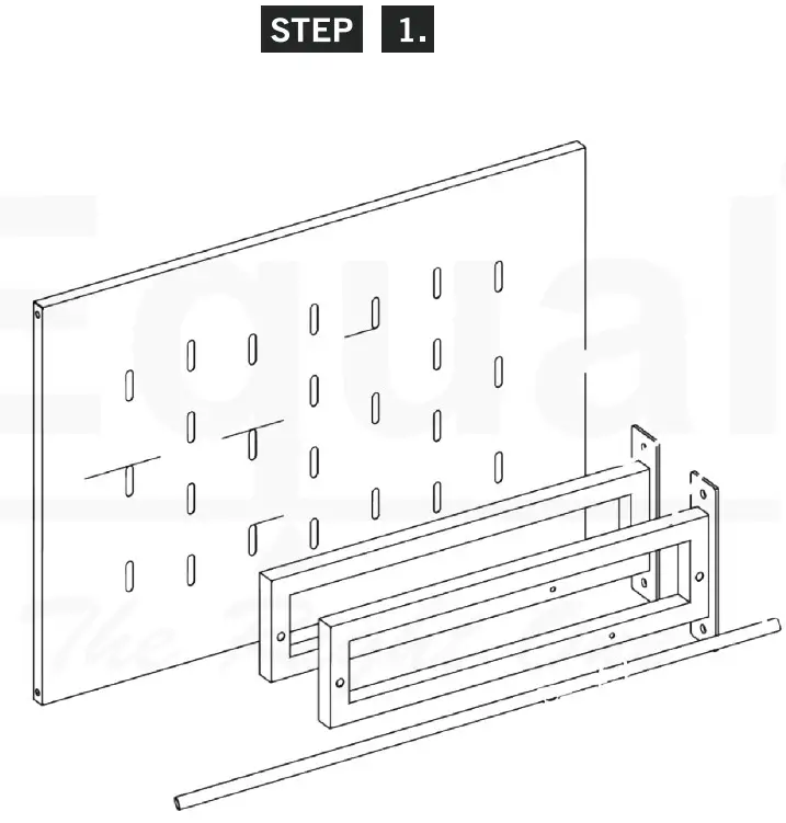 EQUAL EMOS 006-1B Mild Steel Wall Mount Microwave Oven- Step 1