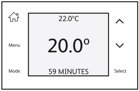 ESi Controls ESRTP4TOUCH Programmable Room Thermostat - Override 1