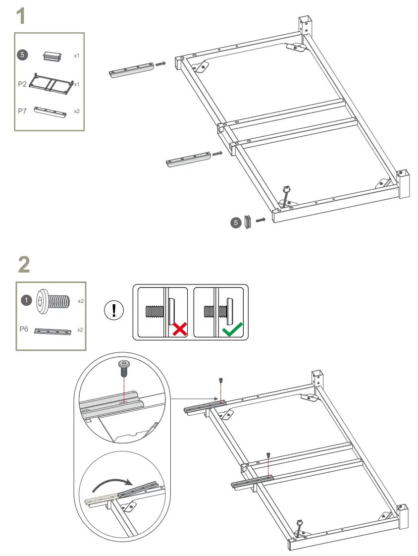 EUREKA ERGONOMIC L60 Music Sensing RGB LED Lights Glass Gaming Desk - PARTS2