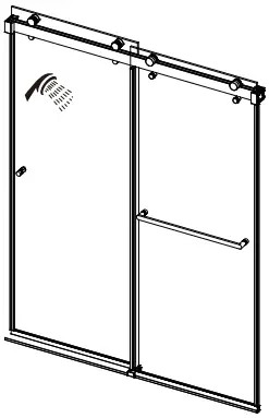 EUROTECH SHOWERS KD60 Vitra 200 Outside Door Right A2