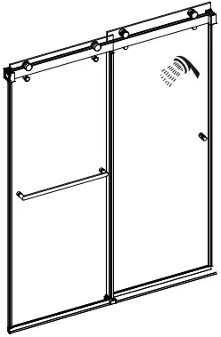 EUROTECH SHOWERS KD60 Vitra 200 Outside Door Right A3