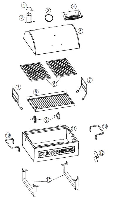EVEN-EMBERS-CHR3018AS-Tabletop-Grill-FIG-1