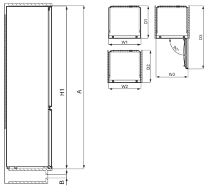 Electrolux Fridge Freezer ENT3FF18S - Dimensions