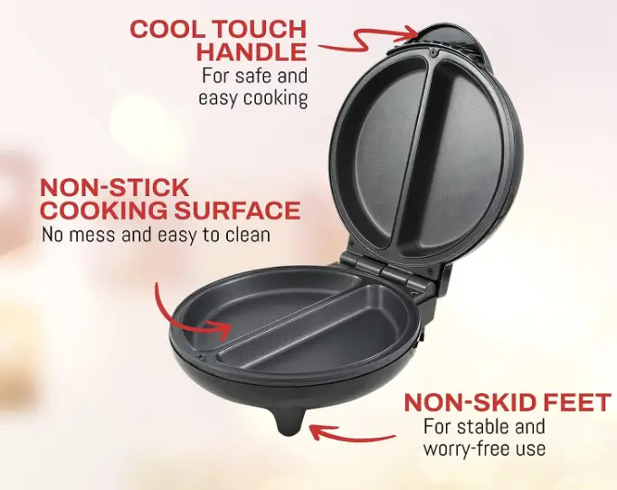 Elite-Gourmet-EOM205-Non-Stick-Omelet-Maker-product-features