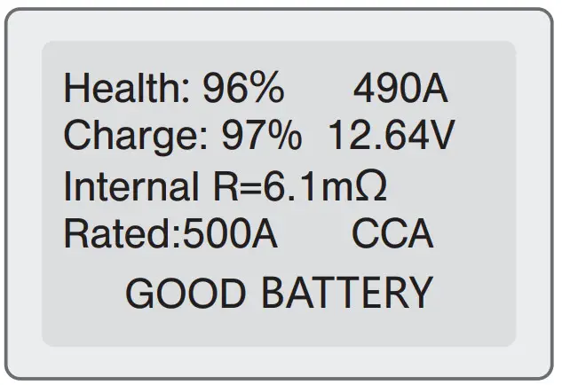 Endeavour Tools ET8664 Battery Tester - GOOD BATTERY