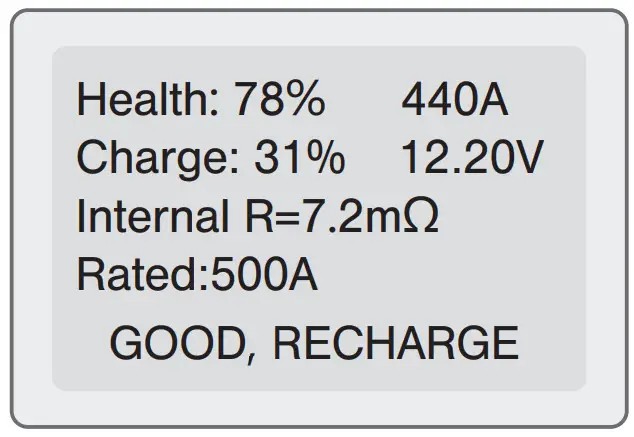 Endeavour Tools ET8664 Battery Tester - GOOD, RECHARGE