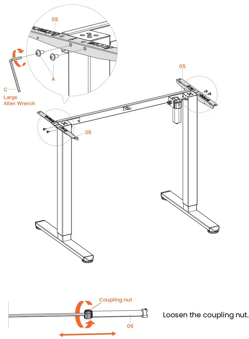 ErGear EGESD13B Electric Standing Desk Adjustable Height with Storage Bag - Step 9