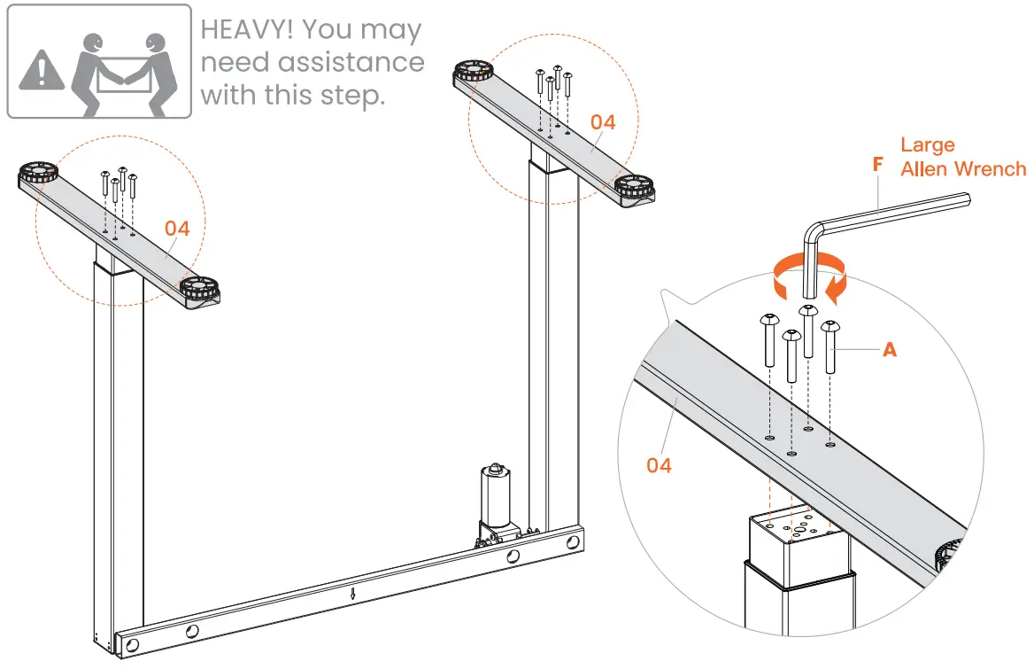 ErGear EGESD5V 3 Electric Standing Desk with Drawe - Lage 1