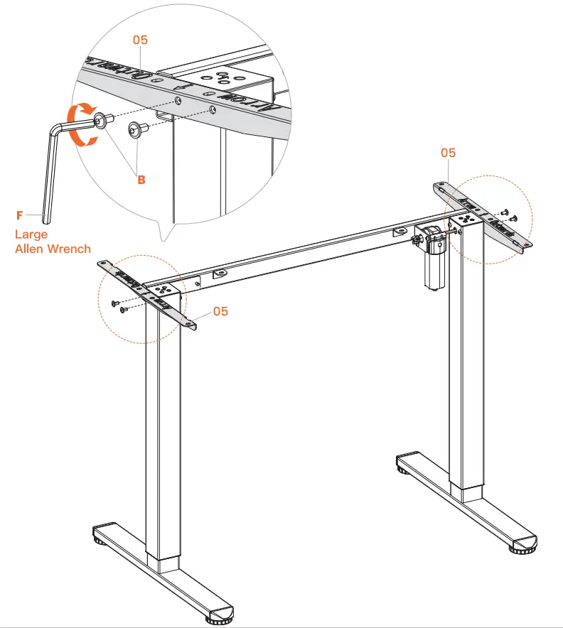 ErGear EGESD5V 3 Electric Standing Desk with Drawe - Lage 2