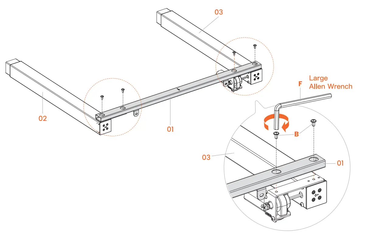 ErGear EGESD5V 3 Electric Standing Desk with Drawe - Lage
