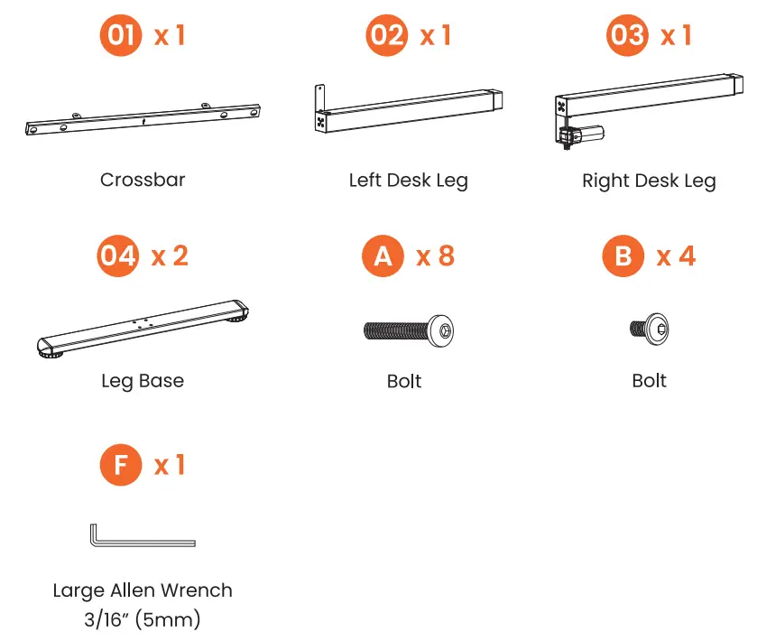 ErGear EGESD5V 3 Electric Standing Desk with Drawe - Range 1