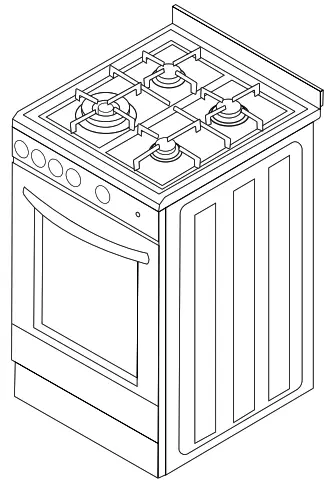 Euromaid EFS54FC-SGW 54cm Freestanding Gas Cooker
