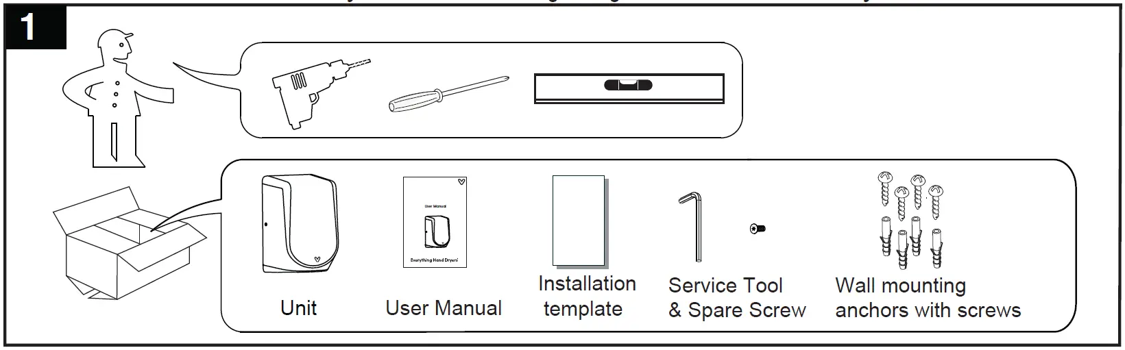 Everything Hand Dryers EHDH9W001 Hydra 9 Hand Dryer 1