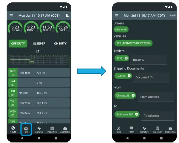 F360 Driver’s App - details