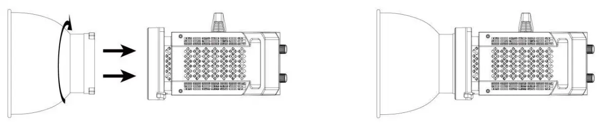 FEELWORLD FL225D Series 5600K Daylight Video Studio Light - . Reflector