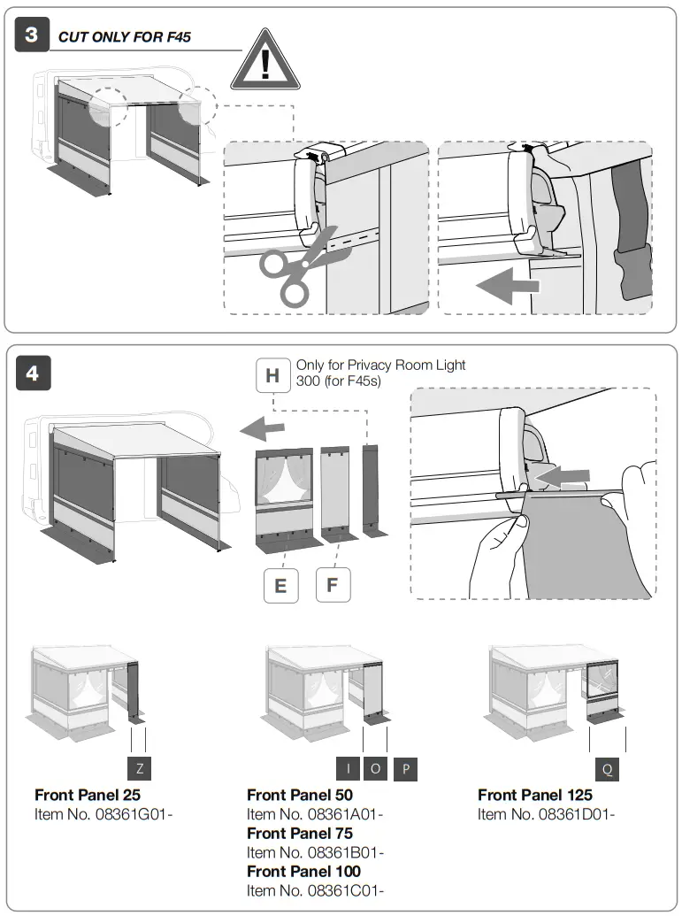 FIAMMA Privacy Room Light Awning Enclosure -fig 1