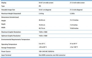 FIG 23 Technical specifications