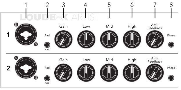 FISHMAN Loudbox Artist Bluetooth Amplifier - Front Panel Overview 1
