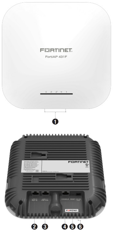 FORTINET FortiAP 431F Indoor Access Point - Interfaces