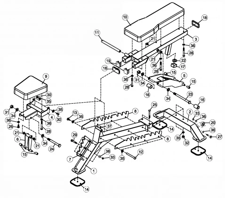 FRENCH FITNESS FSR50-AB Adjustable Bench - fig 11