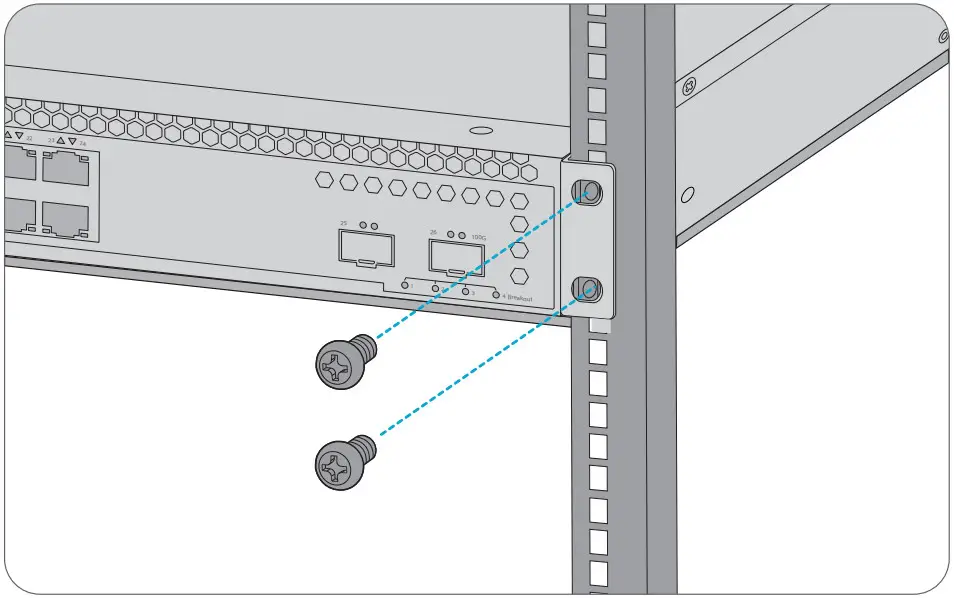 FS S5850 24XMG U Ethernet L3 Switches - screws