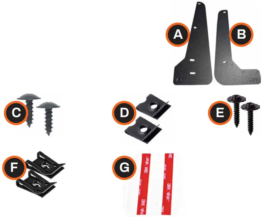 FX3D FK8 Honda Civic Mud Guards - package