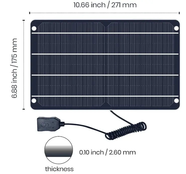 FlexSolar-6W-Mini-USB-Solar-Panel-product-dimensions