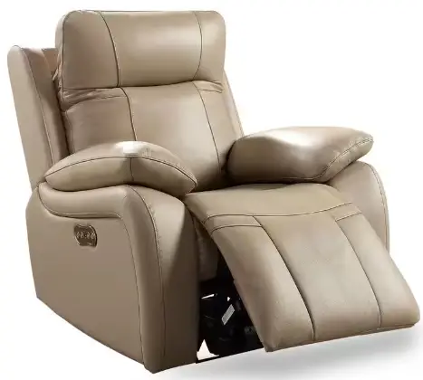 Furniture of America IDF6739LBCHPM K Grants Light Brown Leather Power Recliner