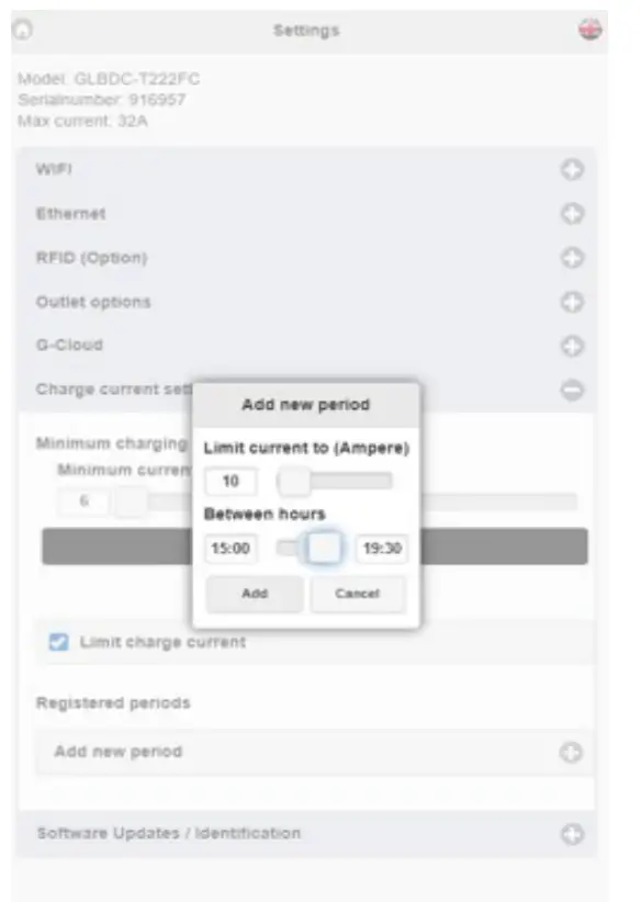 GARO GLB SMART EV Charger - Main Screen1