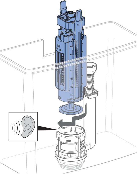 GEBERIT TYP 290 Dual Flush Filling Valve - a7