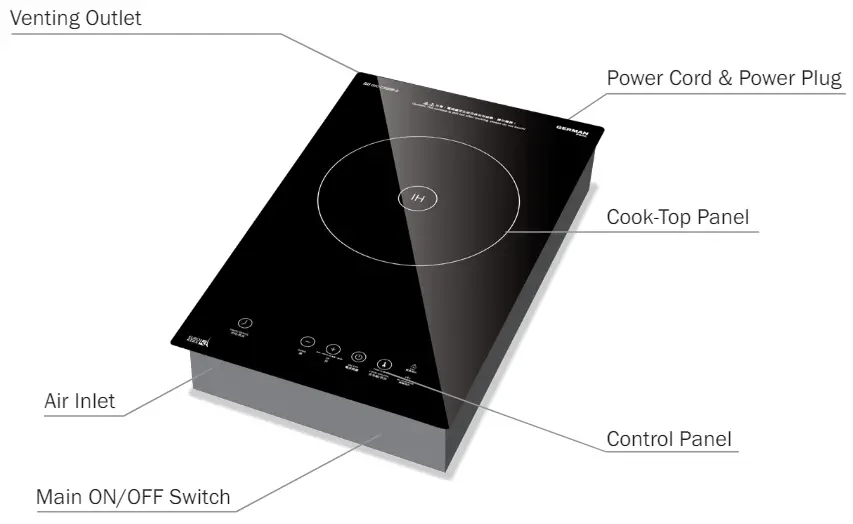 GERMAN POOL GIC CS28B S Built In Induction Cooker - Main Body