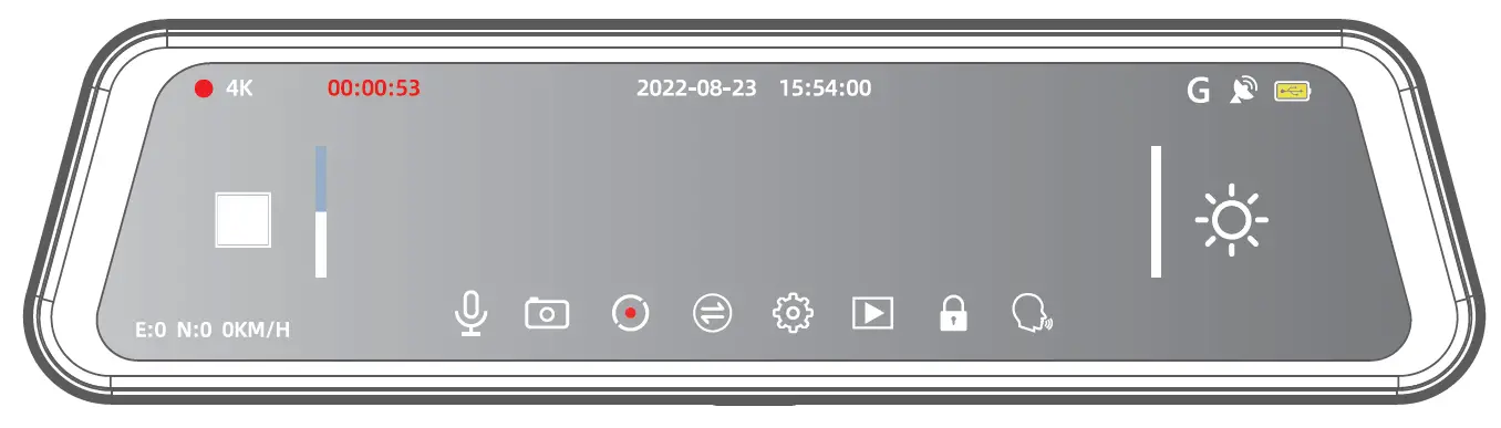 GKU M12 Pro Dash Camera Front 17