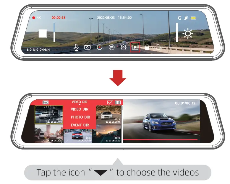 GKU M12 Pro Dash Camera Front 22