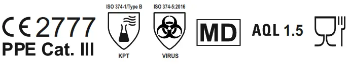 GRANBERG 111.220, 111.325 Gloves Category III and Medical Device - icon