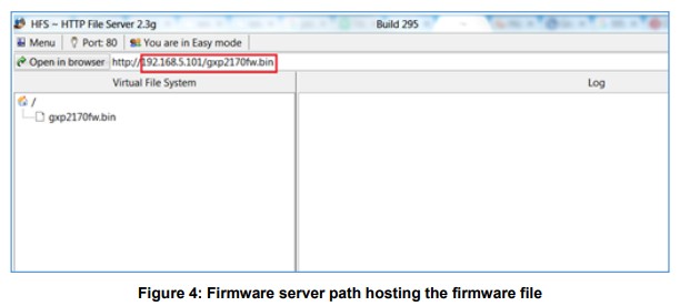 GRANDSTREAM Firmware Upgrade Server Software - Firmware server path hosting the firmware file