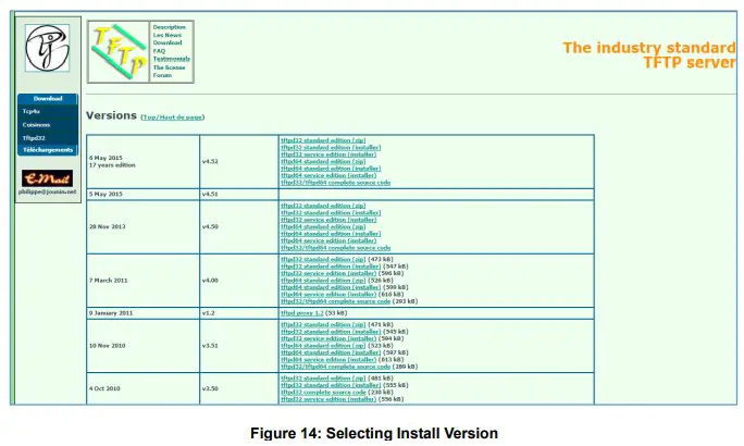 GRANDSTREAM Firmware Upgrade Server Software - Selecting Install Version