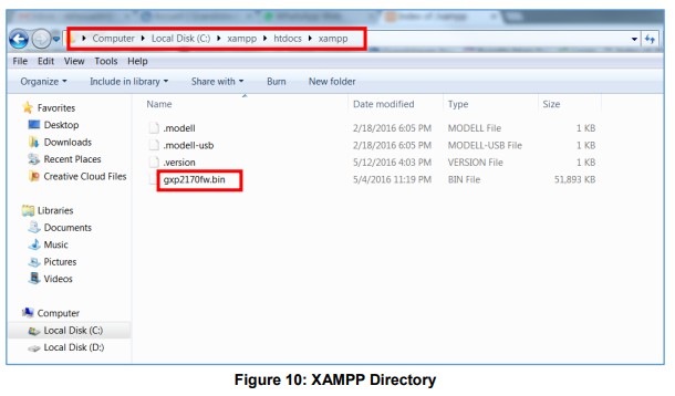 GRANDSTREAM Firmware Upgrade Server Software - XAMPP Directory