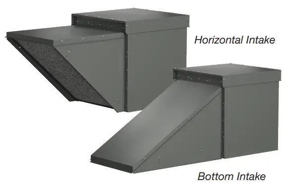 GREENHECK KSQ Untempered Mixed Flow Roof Supply Fan - Horizontal Intake