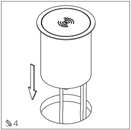 GTV LIGHTING AE-BPW4F120P-10 Recessed Office Extension Cord B4