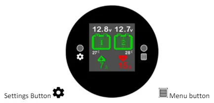 Gauge Innovations VEBA01 Dual Battery 52mm Gauge - Settings Button