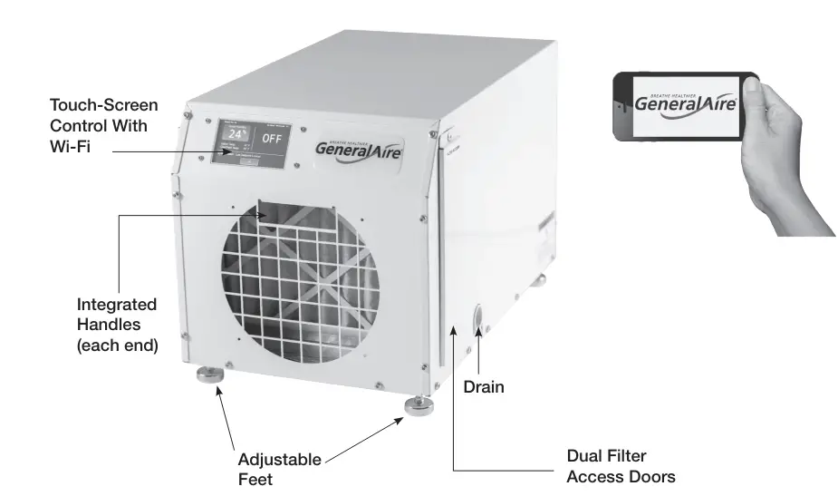 GeneralAire-GFI-5333-Wi-Fi-and-LCD-Touch-Screen-Control-fig-7