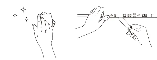 Govee H6138 Color Changing LED Strip Lights - surface