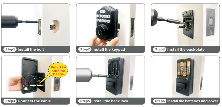 Guarder G10 PRO Fingerprint Front Door Lock Set with Deadbolt-fig-6