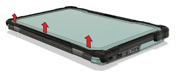 Gumdrop SlimTech for Lenovo 100e 100w Chromebook 3rd Gen - clips located