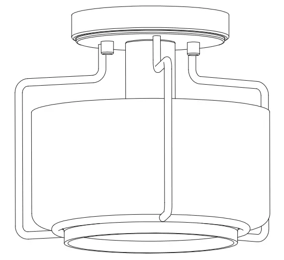 HAMPTON BAY HD7133A Bernbrooke 1-Light Flush Mount -