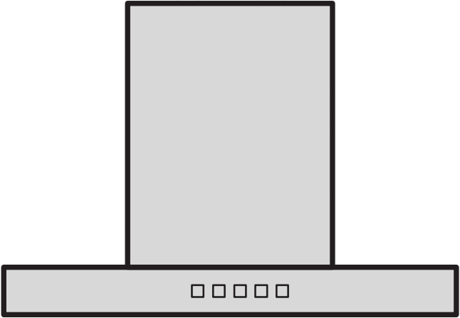 HAUSLANe WM-730 30 Inch 800 CFM Convertible Wall Mount Range