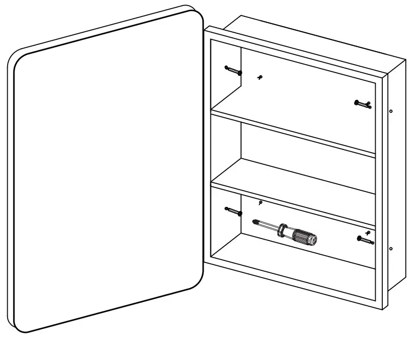 HBEZON BA-0013MC-L 20 Inch Rectangular Iron Small LED Mirror - Step 8